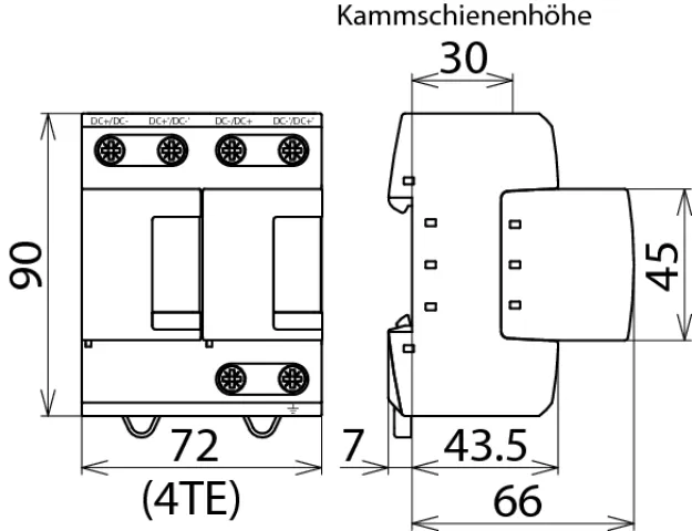 Dehn Koordinierter Blitzstromableiter Typ 1 DEHNsecure M für DC-Stromkreise 971221