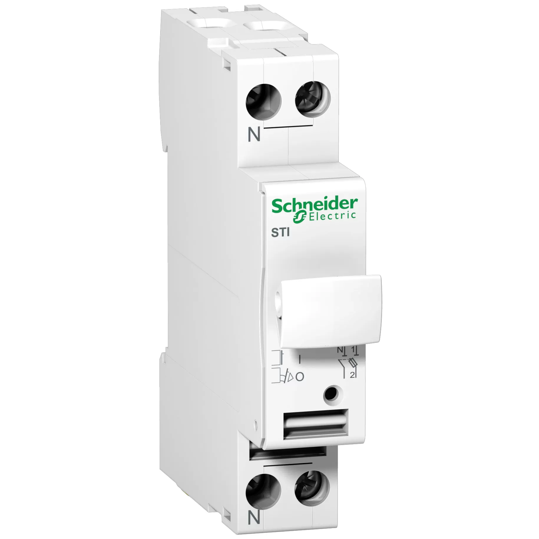 Schneider Electric Sicherungsträger STI, 1-polig+N, bis 25A, für Sicherung 10,3x38mm A9N15646