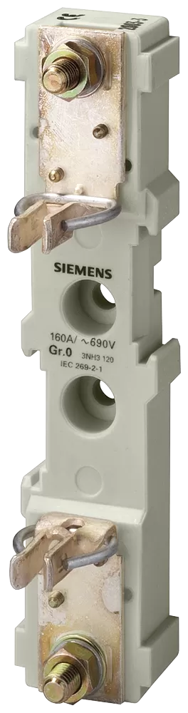 Siemens NH-Sicherungsunterteil Gr. 0, 1-polig 160A 690V (1000V) Flachanschluss 3NH3120