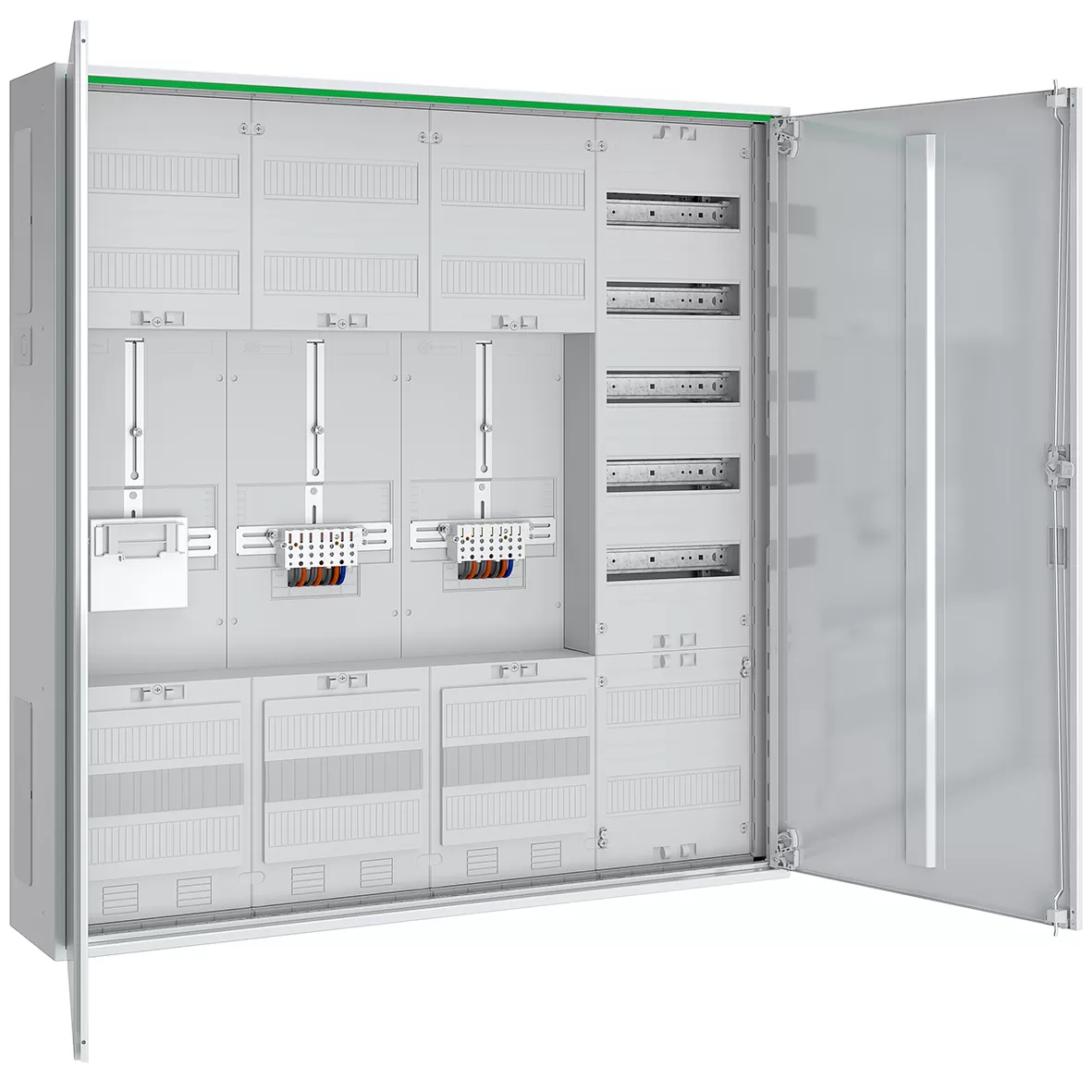 ABN Zählerschrank 3Pkt 2Z 1R 1V 1APZ HLAK / ZSK IP44 SKII 5-polig BxHxT: 1050x1100x210mm ABNRS407Z0052