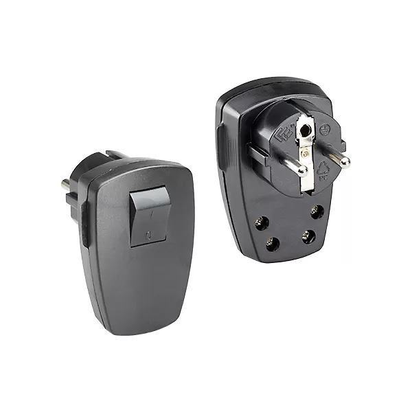 Bachmann Schutzkontaktstecker Winkel, schwarz 911.171