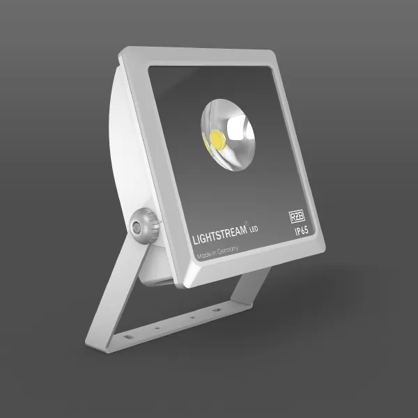 RZB Lightstream LED Midi, 37 W, 4250 lm, 840, silber, on/off Strahler, L 267 B 142 H 336, 98° 721716.114.1
