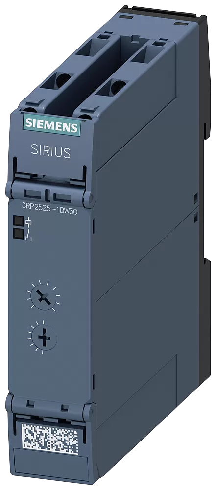 Siemens Zeitrelais, ansprechverzögert, 2W, 7 Zeitbereiche, 0,05s-100h, AC/DC 12-240V 3RP25251BW30