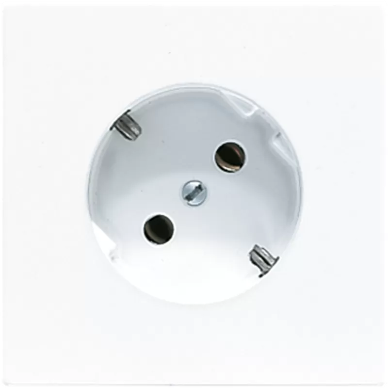 Jung SCHUKO® Steckdose 45°, 16 A 250 V ~, Duroplast, Serie LS, alpinweiß LS520-45WW