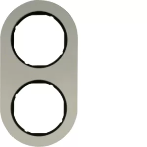 Berker Rahmen 2fach R.Classic Alu schw 10122084