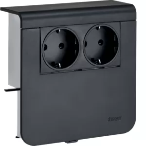 Hager Geräteträger 2 STD SL 20x80 gschwarz SL200809009011