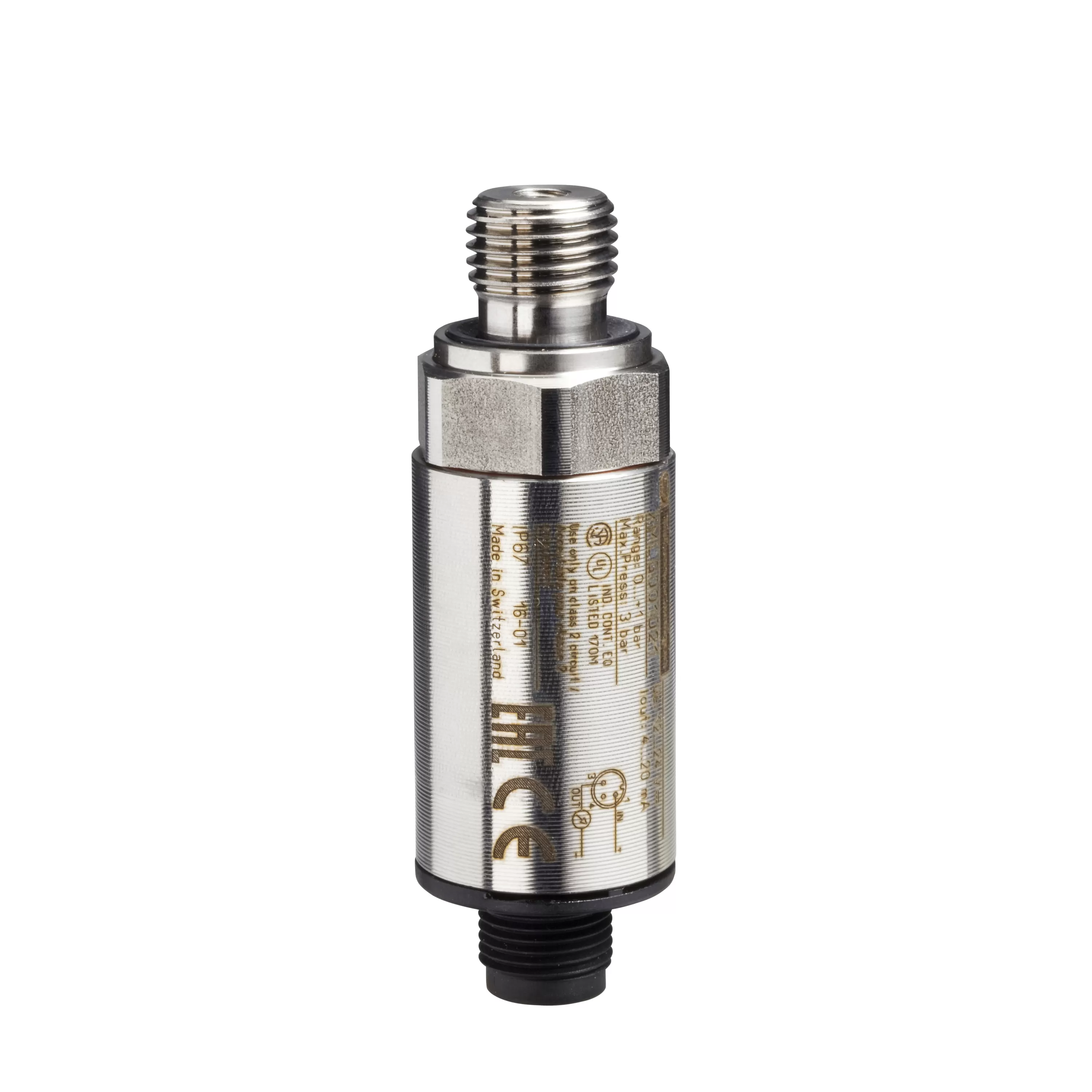 Yageo XMLG-Elek. Drucksch., 0-16 Bar, G 1/4" A (Stecker), 24 V, 4-20 mA XMLG016D21