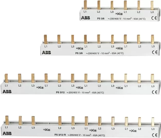ABB PS3/12FI Phasenschiene 3Ph.,12Pins,10qmm 2CDL231002R1012