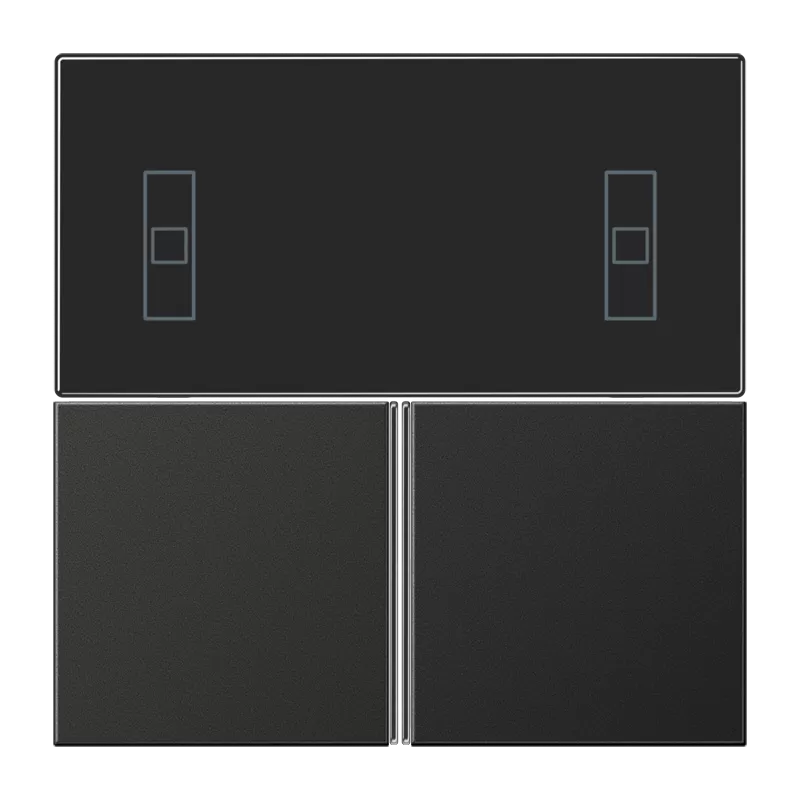 Jung Tastensatz 3fach, F40 Raumcontroller, Serie LS, anthrazit (lackiertes Aluminium) AL4093TSAAN