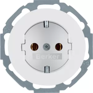 Berker Steckdose SCHUKO Serie R.Classic pw glän 47452089