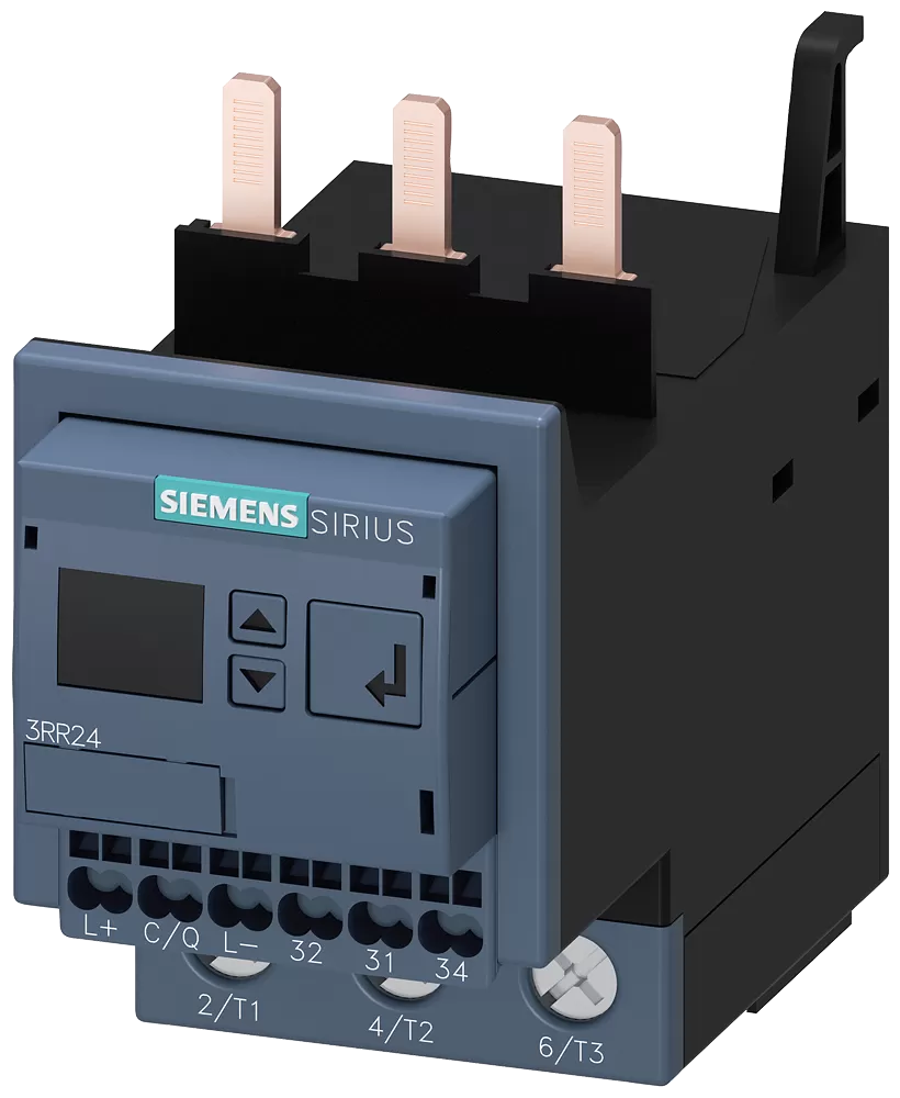 Siemens Stromüberwachungsrelais für IO-Link, anbaubar an Schütz 3RT2, Federzugtechnik 3RR24433AA40