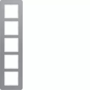 Berker Rahmen 5fach, Q.7, Alu gestrahlt 10156074