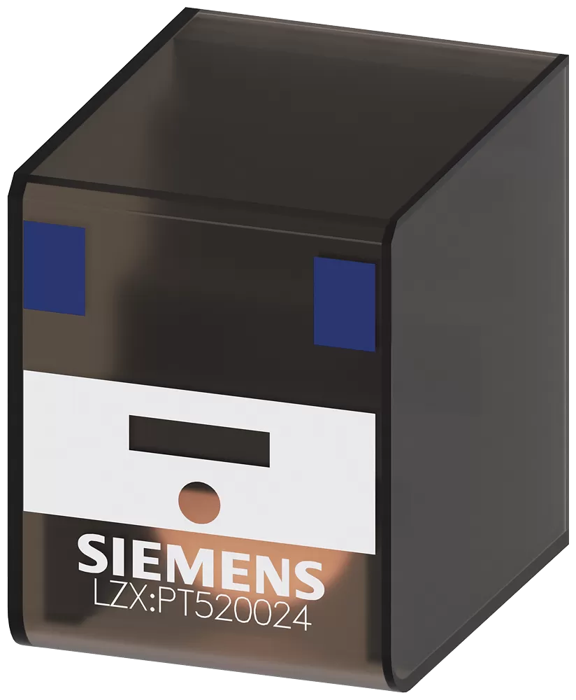 Siemens Steckrelais, 4 Wechsler, ohne Testbügel, DC24V, auch für LZS-Sockel LZX:PT520024