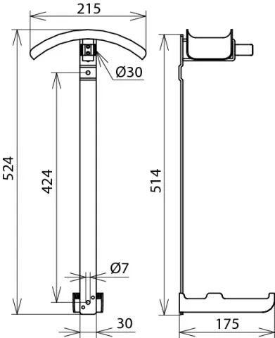 Dehn Haltevorrichtung f. EuK-Vorrichtungen u. Stangen D 30mm 700000