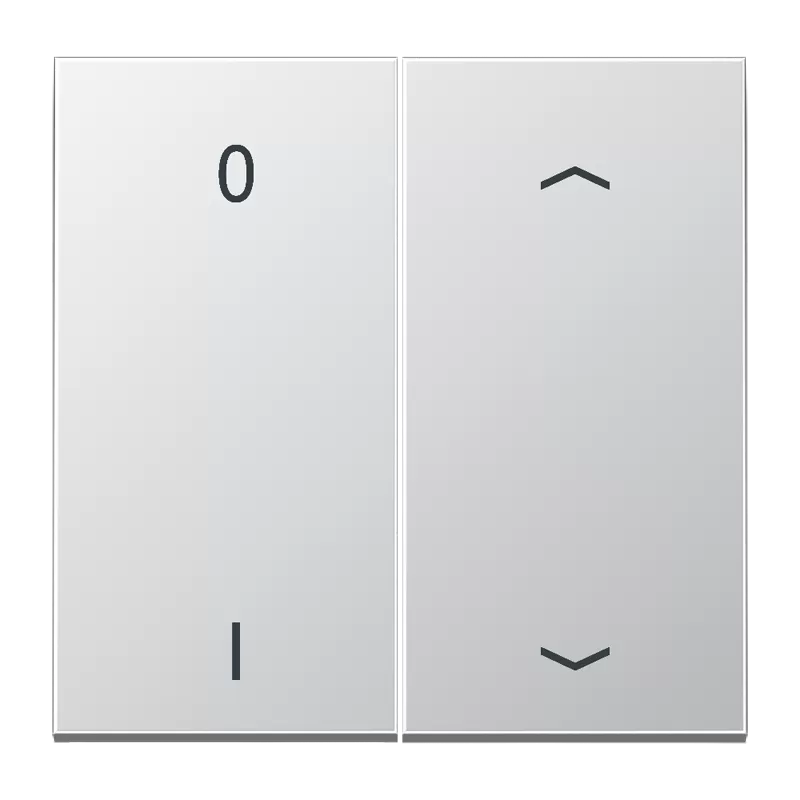 Jung EnOcean Funk-Wandsender 4-kanalig, Symbole 0 I und Pfeil, Serie LS, Aluminium (lackiert) ENOAL2995P01-L