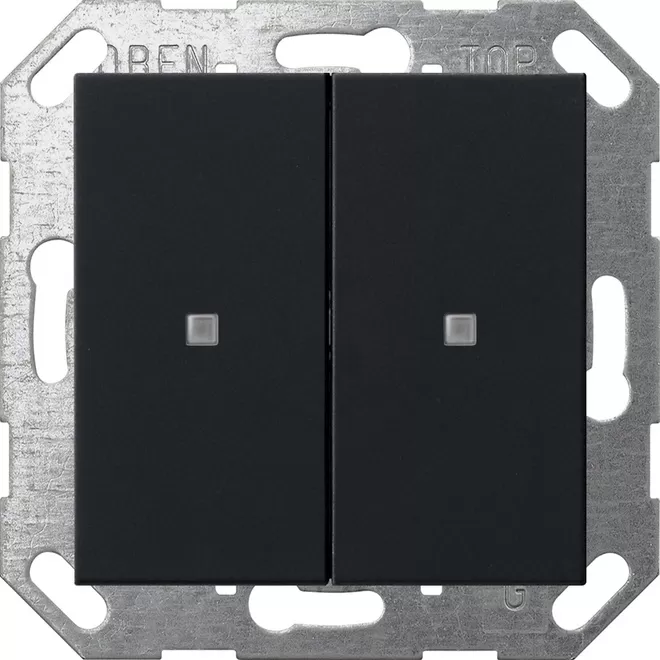 Gira KNX Taster Wippe 2f System 55 Schwarz m 5173005