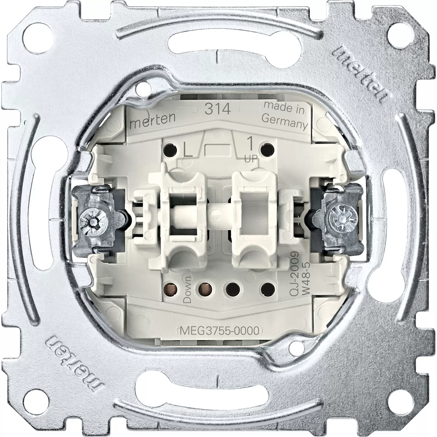 Merten Rollladentaster-Einsatz, 1-polig, 10 A, AC 250 V, Steckklemmen MEG3755-0000
