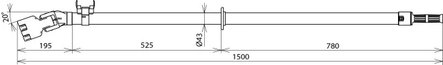 Dehn Sicherungszange abgewinkelt Un-36kV D 30..90mm  L 1500mm 765052