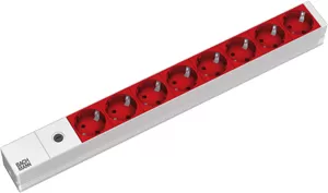 Bachmann 19 1HE 8xCEE7/3 rt Sicherung 10A Strom 2,0m IEC C14 333.410