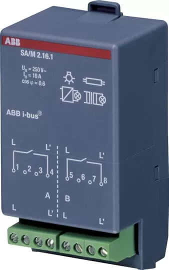 ABB SA/M2.16.1 Schaltaktormodul, 2fach, 16 A 2CDG110100R0011