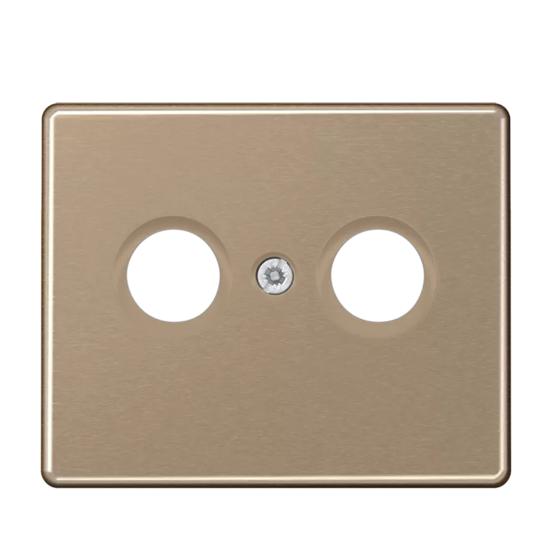 Jung Abdeckung für Antennendosen, Aluminium lackiert, Serie SL, gold-bronze SL561TVGB