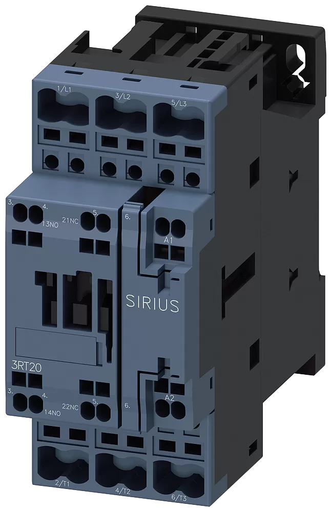 Siemens Schütz, AC-3e, 38 A/18,5 kW/400V, 3-polig, AC208V,50/60Hz,1S+1Ö,Federzugansch... 3RT20282AM20