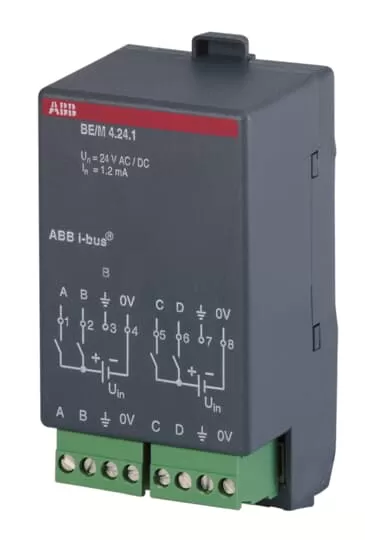 ABB BE/M4.24.1 Binäreingangsmodul, 4fach, 24 V 2CDG110006R0011