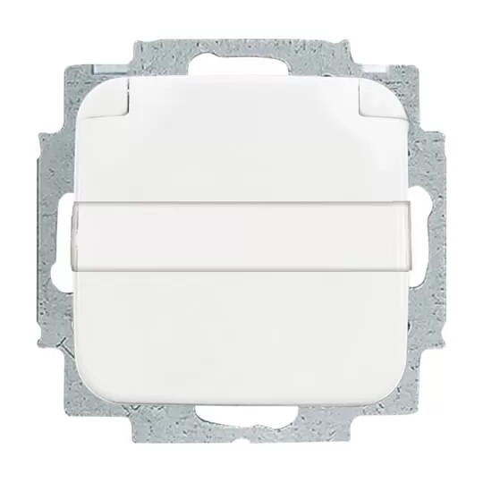 Busch-Jaeger 20 EUKN-214 | SCHUKO® Steckdosen-Einsatz mit Klappdeckel und Beschriftungsfeld