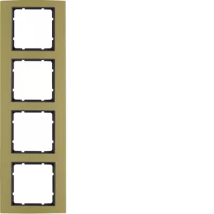 Berker Rahmen 4fach B.3 Alu gold/anthrazit 10143016