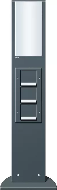 Gira E-Säule Licht + 3x SCHUKO SH 769 mm Gira Energiesäule Anthrazit 134228