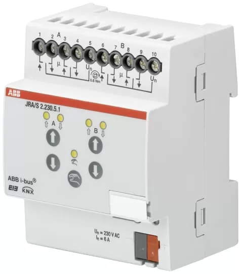 ABB JRA/S2.230.5.1 Jalousie-/Rollladenaktor, Fahrzeiterm, 2f, 230 V AC, man Bed, REG 2CDG110124R0011