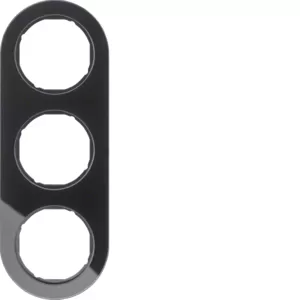 Berker Rahmen 3fach R.Classic Glas schw 10132016