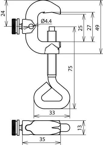 Dehn Prüfklemme Klemmbereich 2-21mm TG/tZn 588000