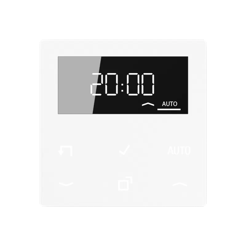 Jung Timer Standard mit Display, Serie AS/A, alpinweiß A1750DWW
