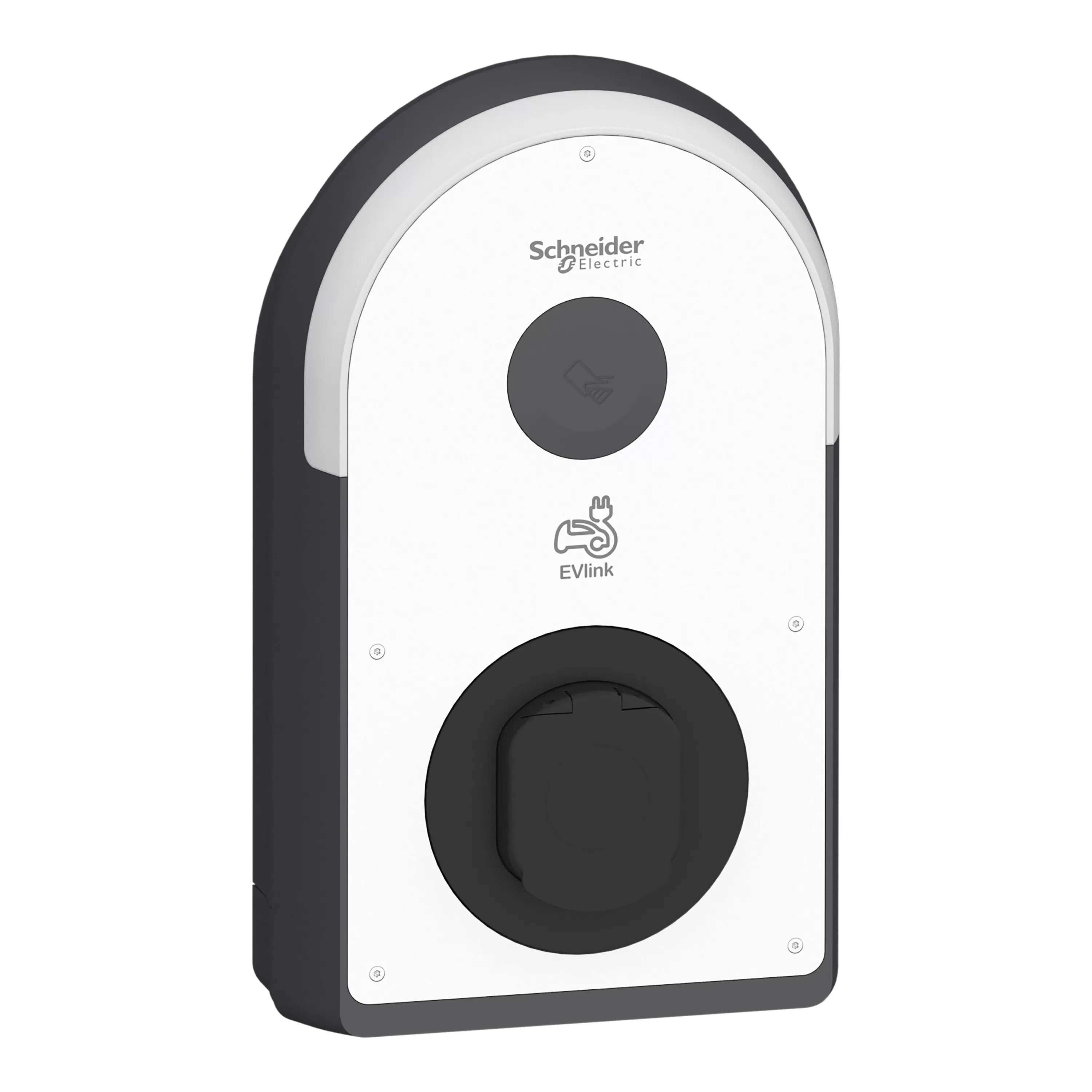 Schneider Electric Pro AC Wallbox, 22kW, T2S Steckdose, 6mA, IP55, IK10, NFC/RFID Reader EVB3S22N41