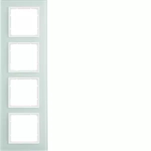 Berker Rahmen 4fach B.7 Glas polarweiß 10146909