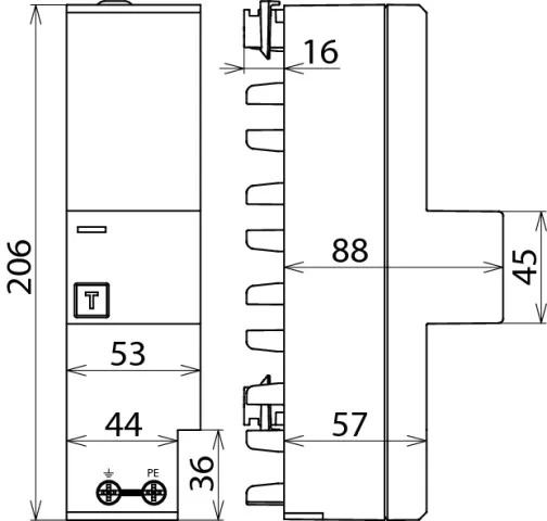 Dehn Kombiableiter Typ 1+Typ 2 DEHNventil ZP für dreiphasige TT und TN-S-Systeme 900391