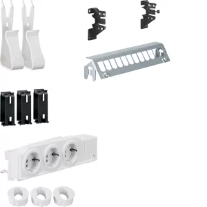 Hager Multimedia Kit, univers, mit 3xSteckdose UM00M2