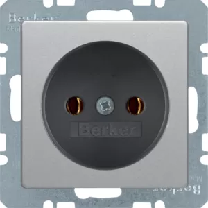 Berker Steckdose ohne SK Q.1/Q.3 alu samt lack 6161036084