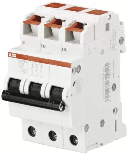 ABB S203S-B10 Sicherungsautomat B-Char., 6 kA, 10 A, 3P 2CDS253002R0105