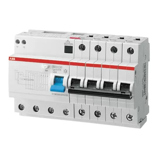 ABB DS204A-B63/0,03 FI/LS-Kombination 6kA,4P,Typ A,B 63A,30mA 2CSR254101R1635