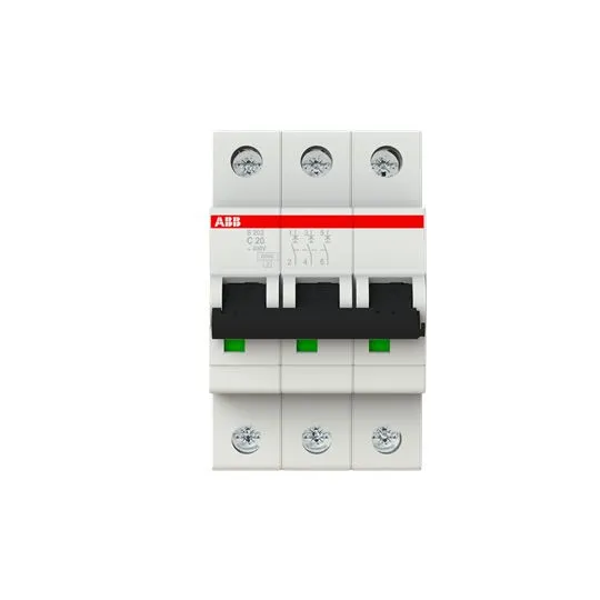 ABB S203-C20 Sicherungsautomat C-Char., 6 kA, 20 A, 3P 2CDS253001R0204