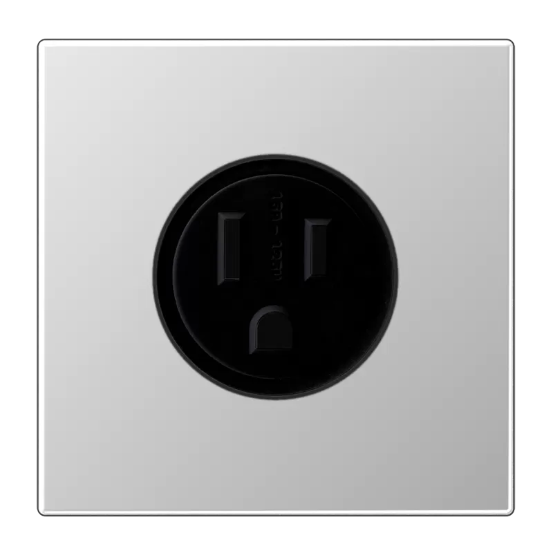 Jung Steckdose US-Norm NEMA, 15 A 125 V ~, Schraubklemmen, Serie LS, Aluminium AL2521-15