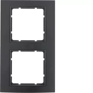 Berker Rahmen 2fach B.3 Alu schwarz/anthrazit 10123005