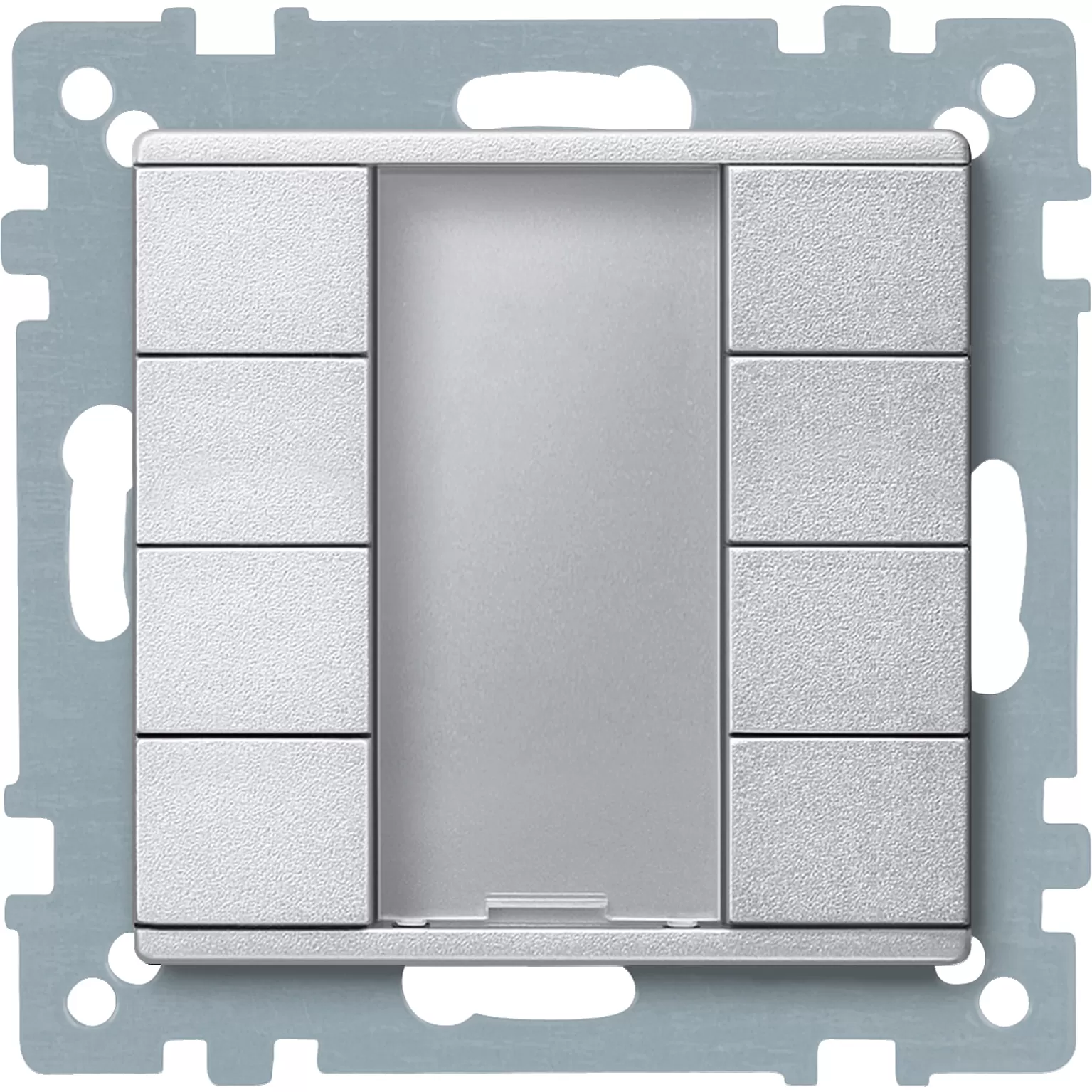 Merten Taster 4fach plus, aluminium, System M 627860