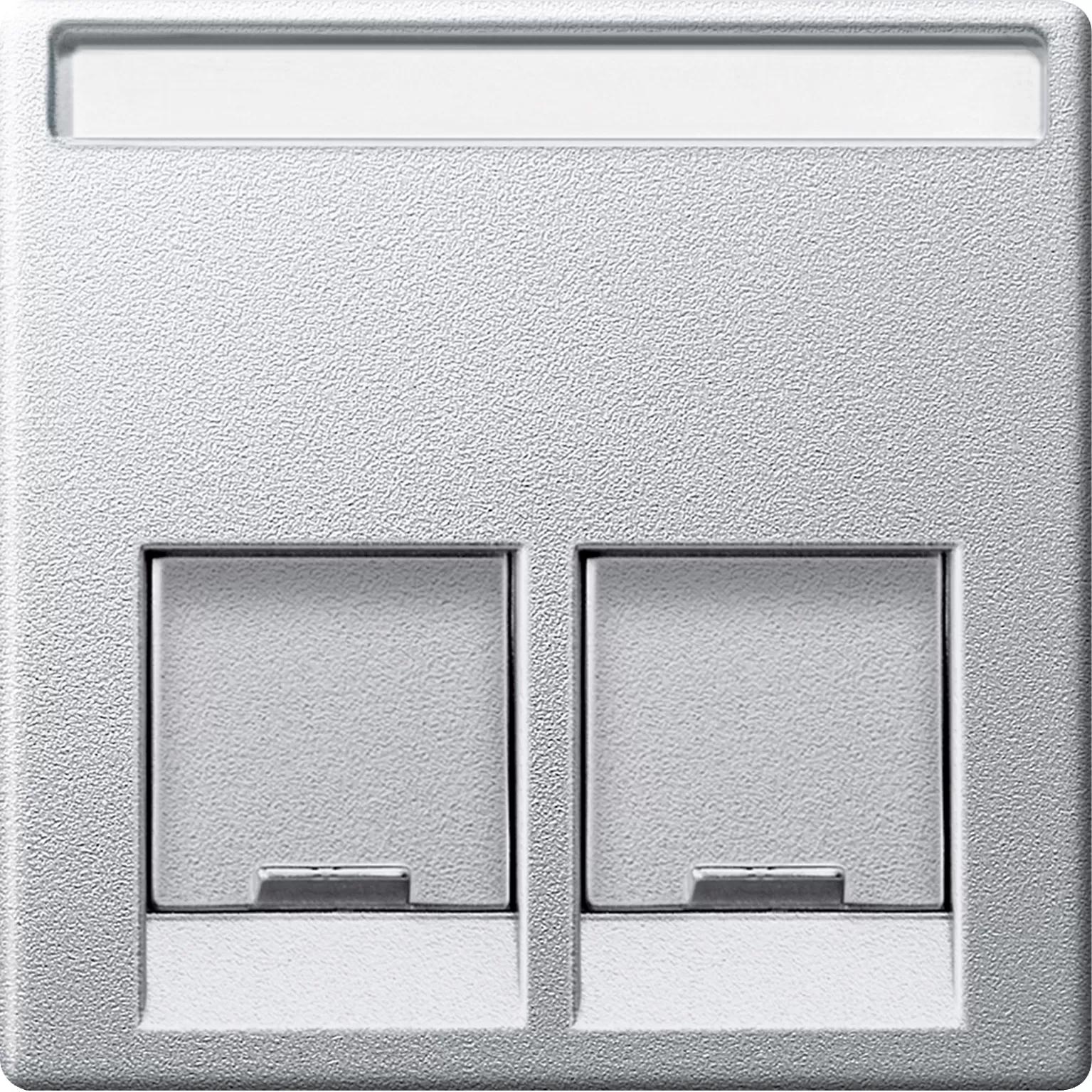 Merten Zentralplatte für Schneider Electric-Connector 2fach, aluminium, System M MEG4574-0460