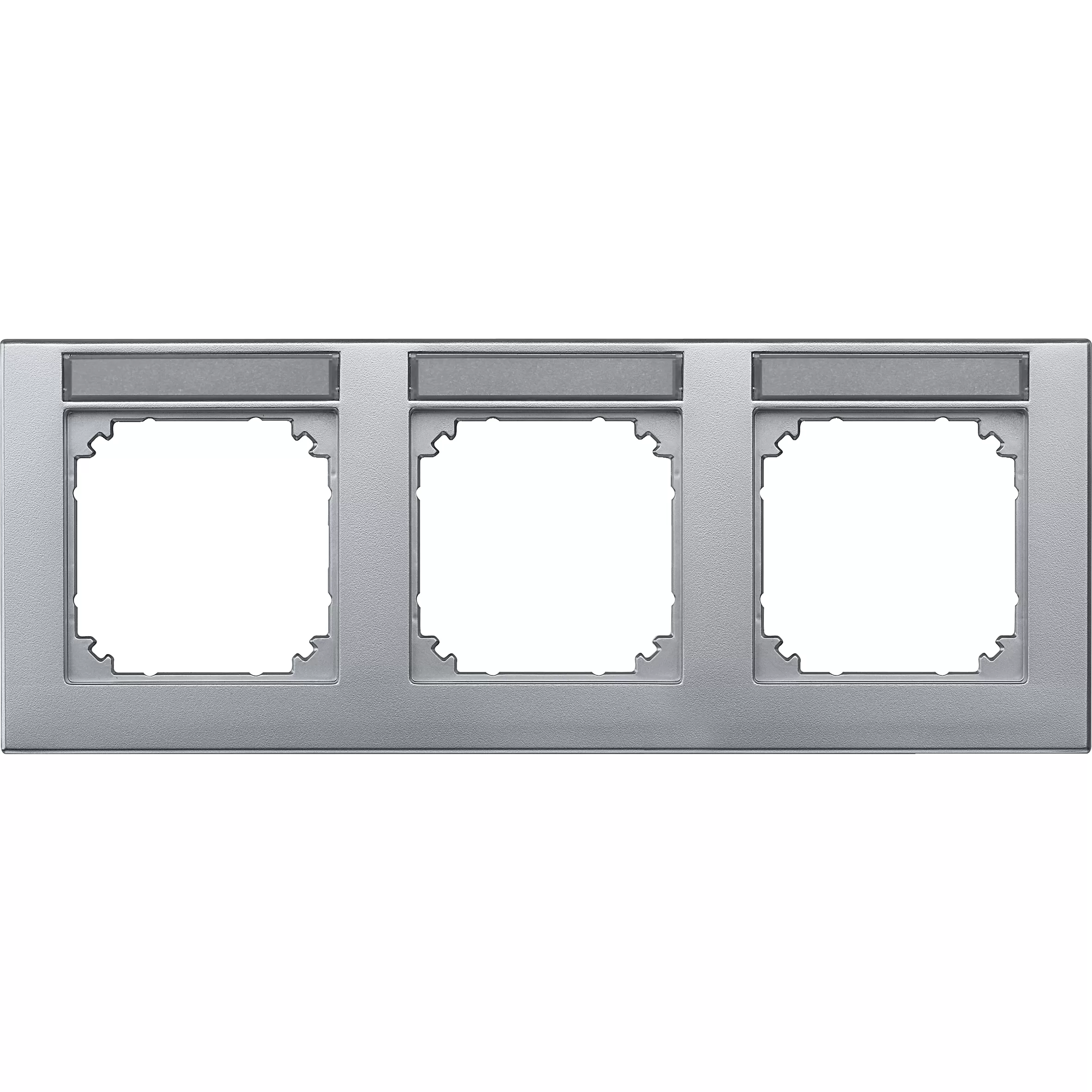 Merten M-PLAN-Rahmen, 3fach beschriftbar, waagerechte Montage, aluminium 472360