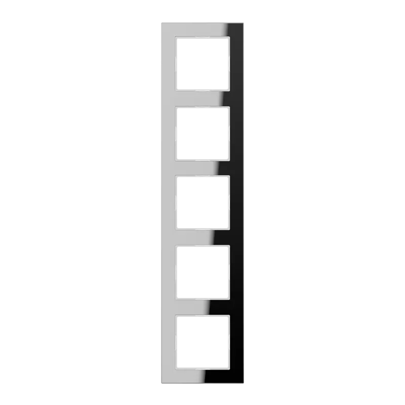 Jung Glasrahmen 5fach, senkrechte und waagerechte Montage, Glas, A CREATION, silber (verspiegelt) AC585GLSI