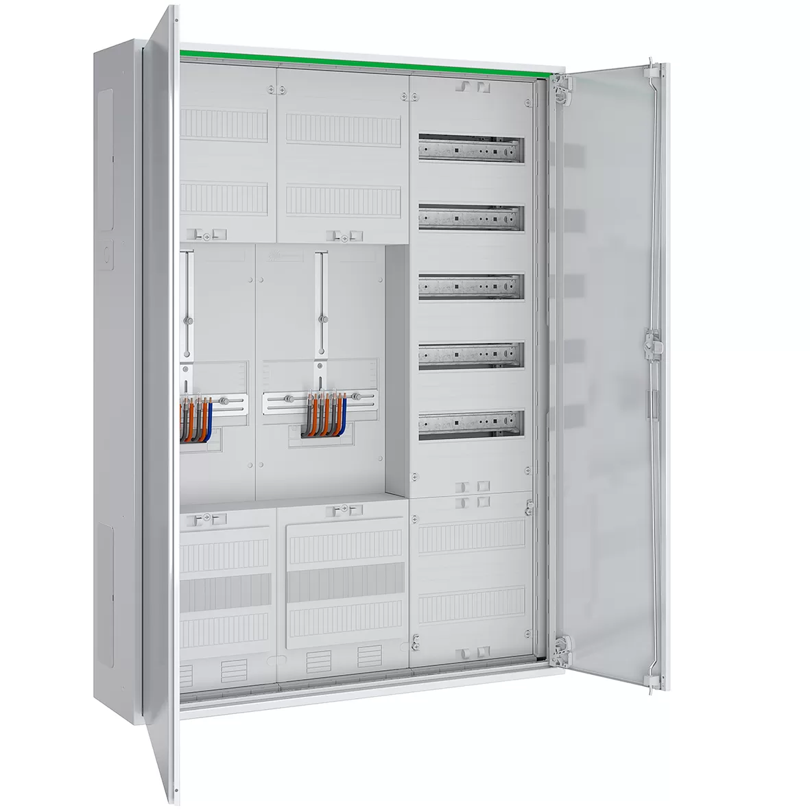 ABN Zählerschrank 3Pkt 2Z 1V 1APZ HLAK IP44 SKII 5-polig BxHxT: 800x1100x210mm ABNRS307Z0012