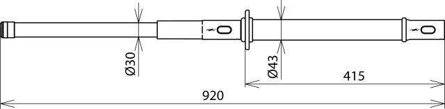 Dehn Erdungsstange f. Spindel-Sechskant m. Steckkupplung  L 920mm 761070